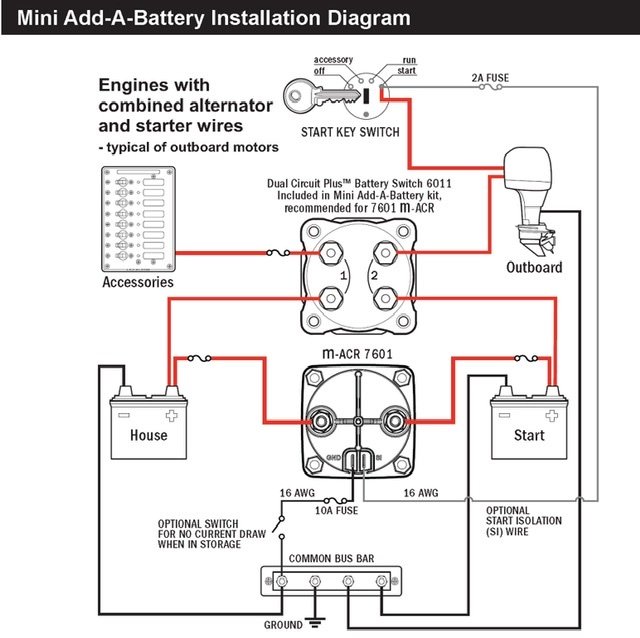 Dual Battery Wiring - Centurion Boat Accessories, Electronics and