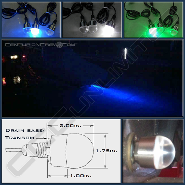 Underwater Single Drain Plug/Transom Light - LED Lights - Centurion and Supreme Boat Fanatics: CenturionCrew™ Forums